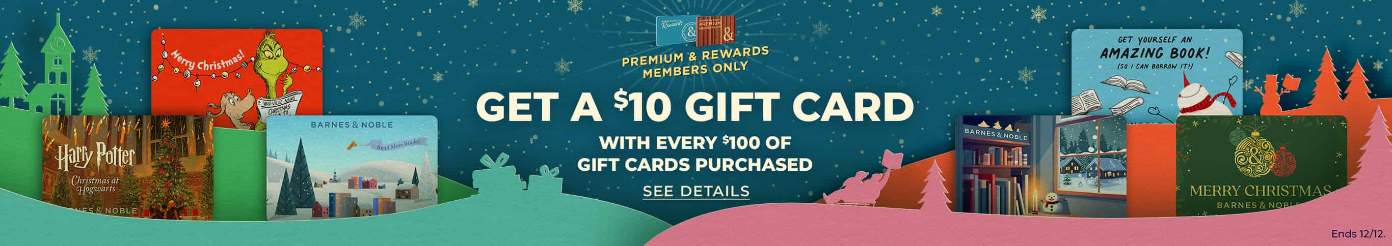 Get a $10 Gift Card with every $100 of gift cards purchased