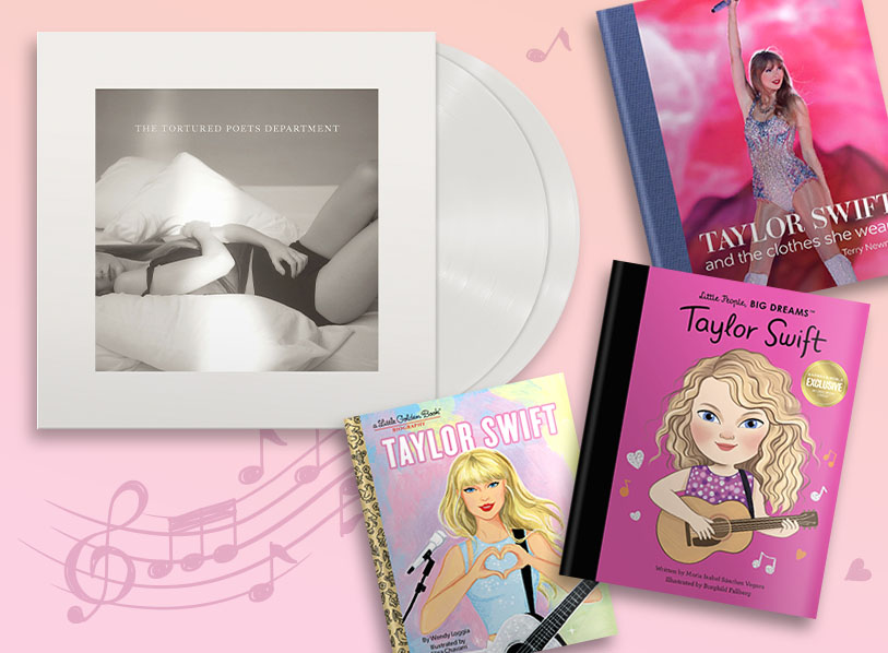 Featured products: The Tortured Poets Department [Ghosted White 2 LP];  Taylor Swift: And the Clothes She Wears;  Taylor Swift (B&N Exclusive Edition);  Taylor Swift: A Little Golden Book Biography