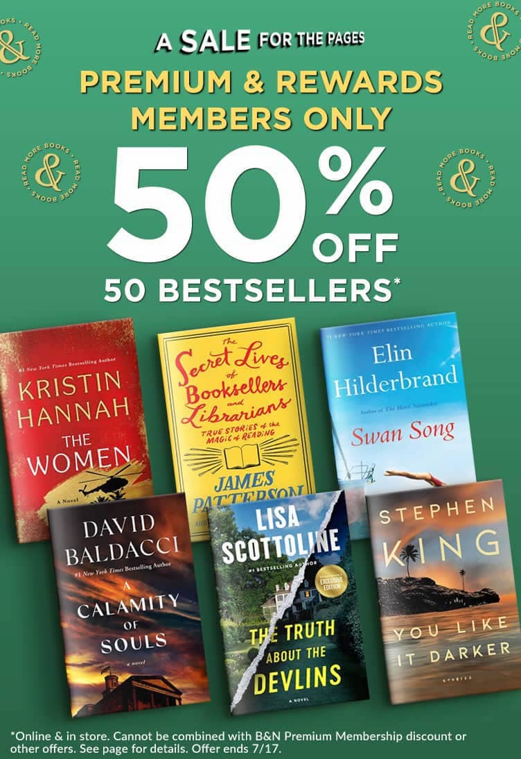 A Sale for the Pages!  Premium & Rewards Members Only 50% Off 50 Bestsellers