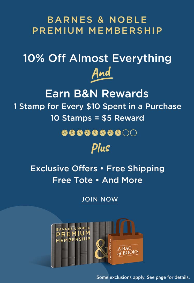 Barnes & Noble Premium Membership. 10% Off Almost Everything & Earn B&N Rewards. 1 Stamp  for Every $10 Spent. 10 stamps=$5 Reward, Plus Member Only Offers: Free Shipping, Free Tote, & More! Join Today