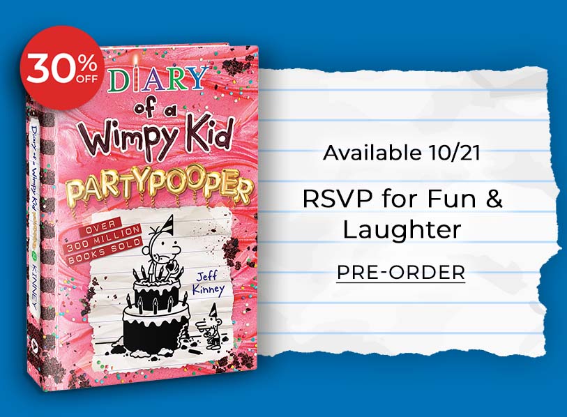 Featured title: Partypooper. Available 10/21. RSVP for Fun & Laughter. Pre-Order