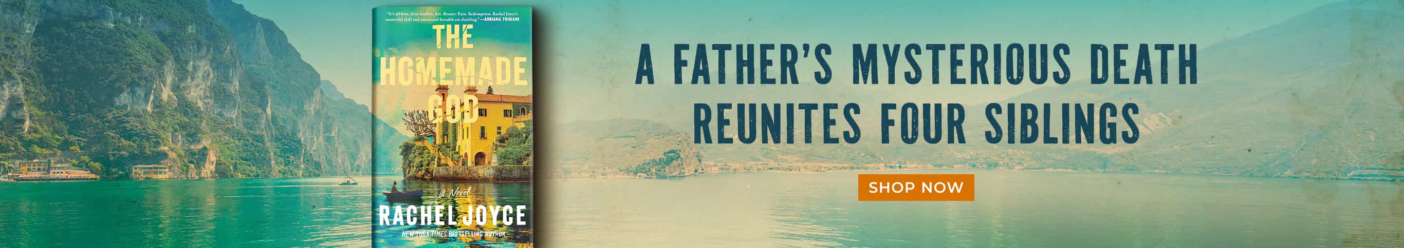 Featured title: The Homemade God.  A Father's Mysterious Death Reunites Four Siblings. Shop Now