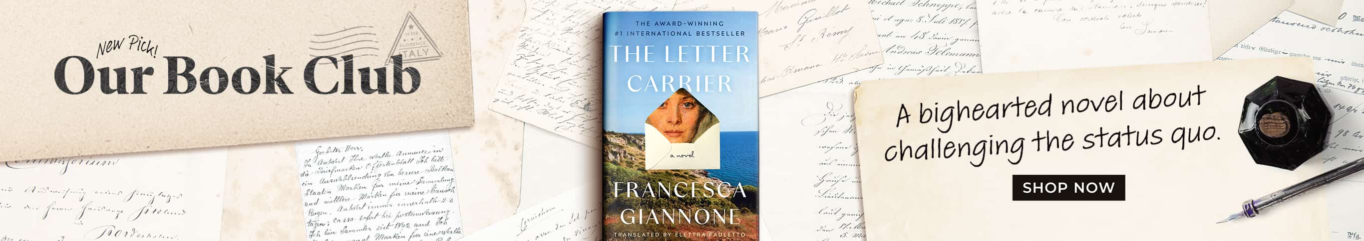 Our New Book Club Pick: The Letter Carrier. A bighearted novel about challenging the status quo. Shop Now