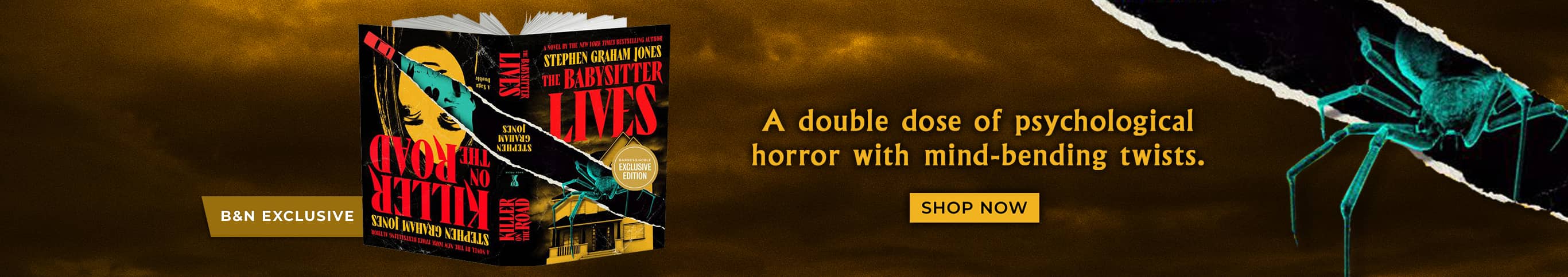 Featured title: Killer on the Road/The babysitter Lives. A double dose of psychological horror with mind-bending twists.