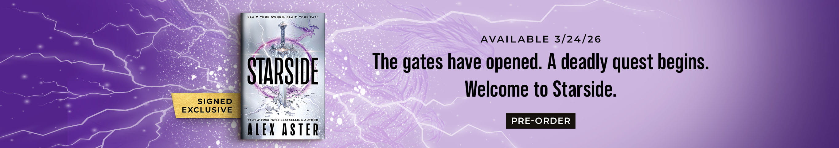 Featured title: Starside.  Available 3/24/26.  The gates have opened. A deadly quest begins. Welcone to Starside. Pre-Order