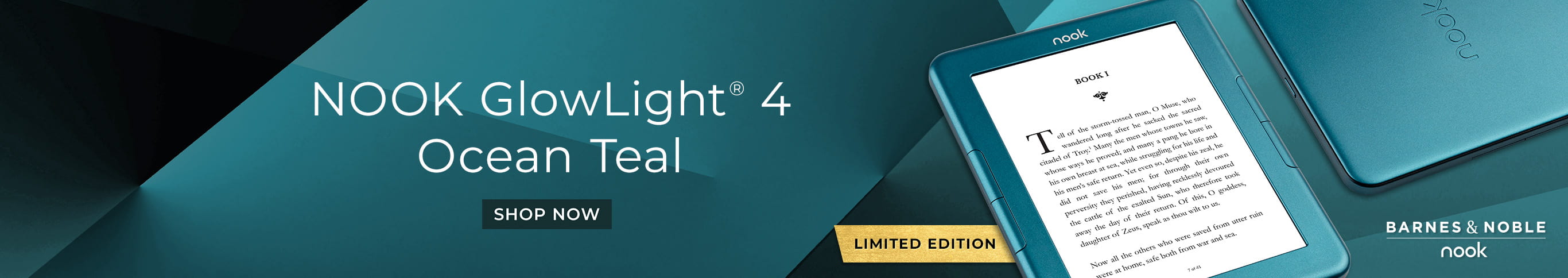 NOOK GlowLight 4 Ocean Teal Limited Edition. Shop Now