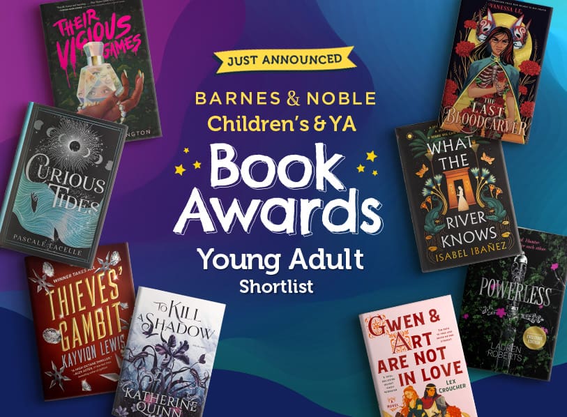 Just Announced. Barnes & Nobles Children's & YA Book Awards Young Adult Shortlist including What The River Knows & Curious Tides
