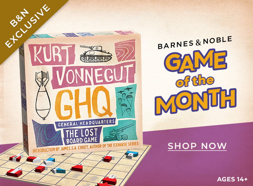Barnes & Noble Game of the Month - The lost board game from legendary author Kurt Vonnegat. Kurt Vonnegut's GHQ: The Lost Board Game (B&N Exclusive) by Mars International. Shop Now