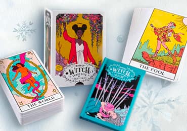 Featured Tarot Cards including The World, The Witch, and The Fool