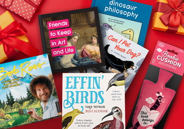 Featured books including Effin' Birds, Friends To Keep In Art & Life, Dinosaur Philosophy