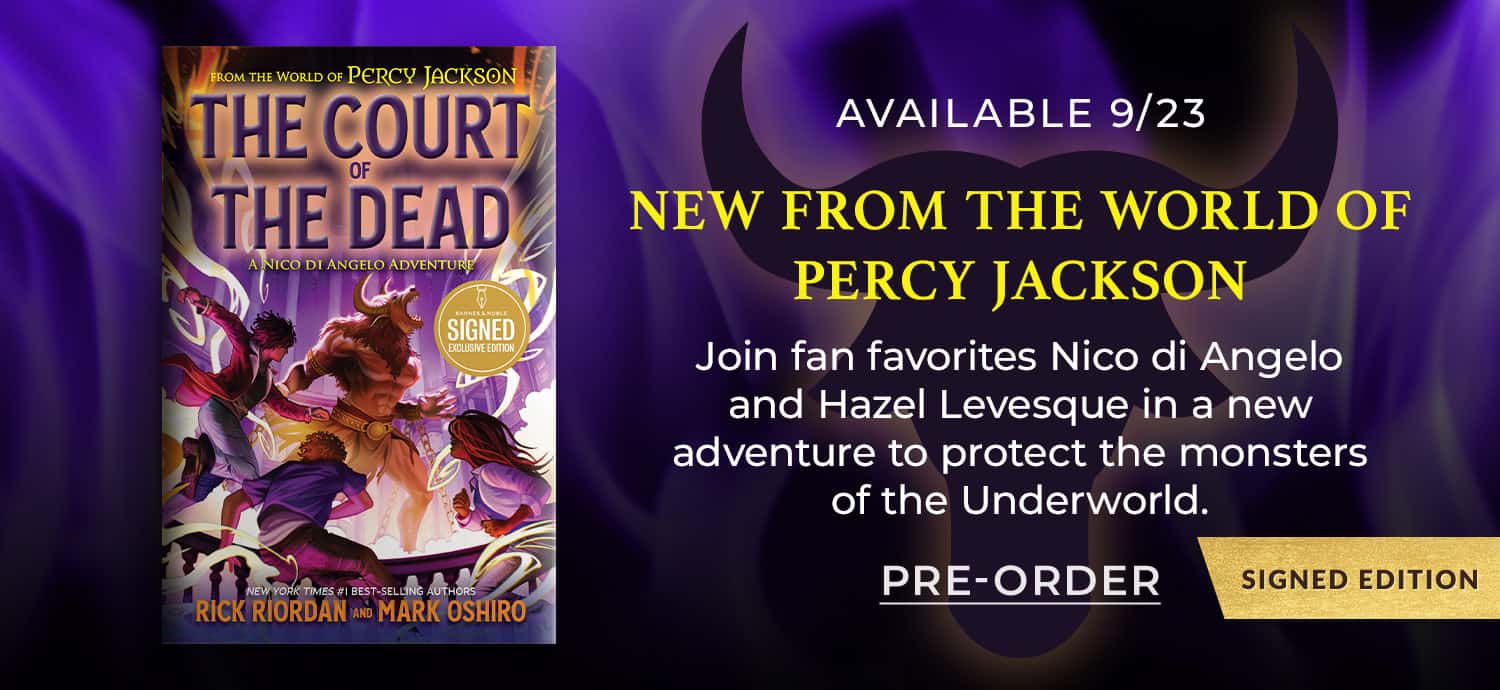 Available 9/23: New From the World of Percy Jackson: Join fan favorites Nico di Angelo and Hazel Levesque in a new adventure to protect the monsters of the Underworld. Signed Edition. Pre-Order