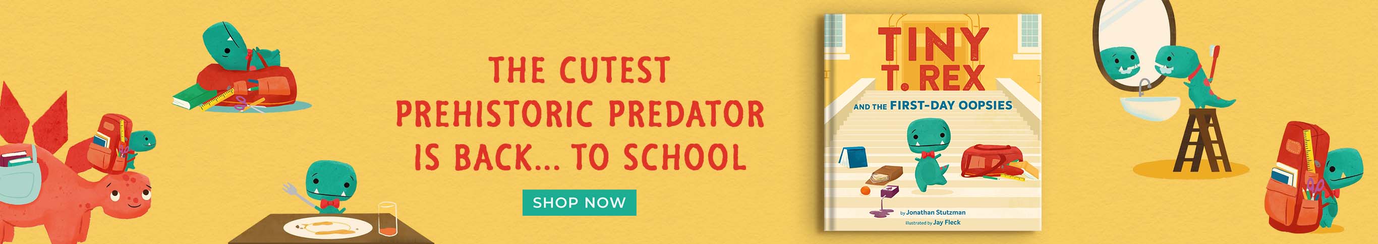 The cutest prehistoric predator is back...to school. Tiny T. Rex and the First-Day Oopsies: A Back-to-School Book by Jonathan Stutzman. Shop Now