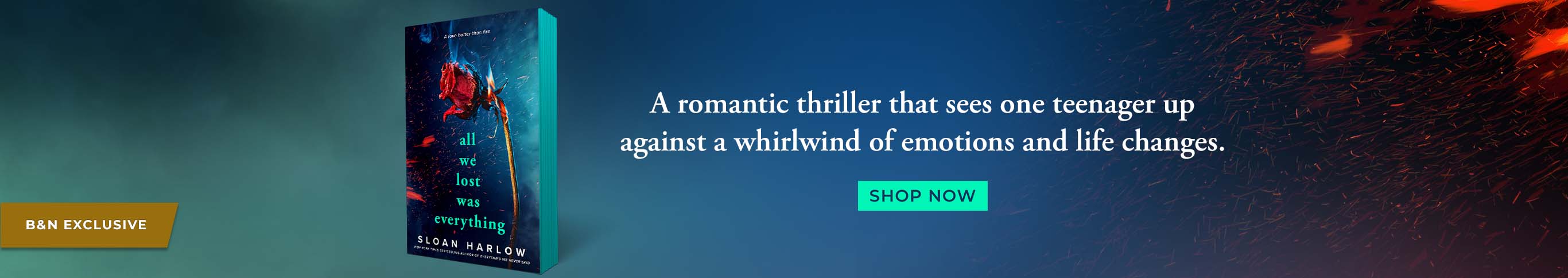 B&N Exclusive: A romantic thriller that sees one teenager up against a whirlwind of emotions and life changes. All We Lost Was Everything (B&N Exclusive Edition) by Sloan Harlow. Shop Now