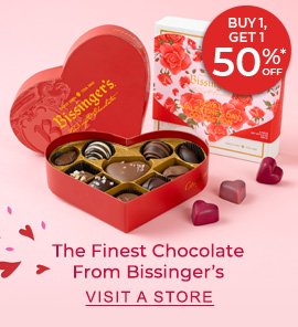 Buy One, Get One 50% Off* The Finest Chocolate from Bissinger's | VISIT A STORE