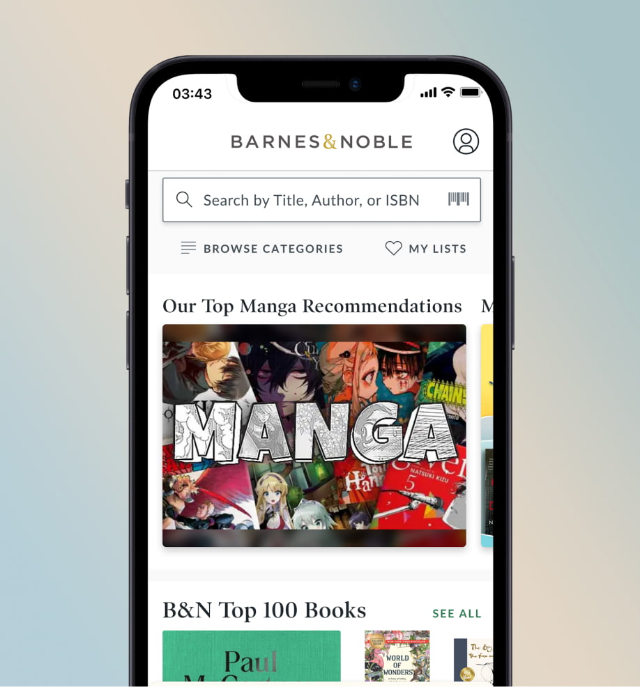 App screen displaying Manga
