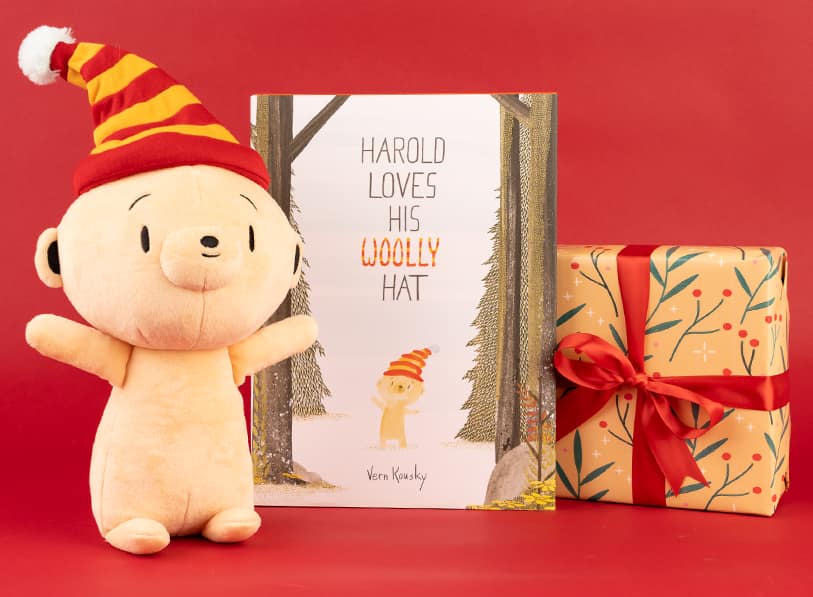Harold Plush Toy; Book: Harold Loves His Wooly Hat