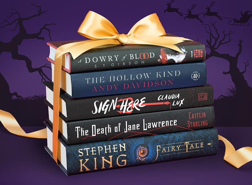 Horror books including The Hollow Kind, The Death of Jane Lawrence, and Fairy Tale