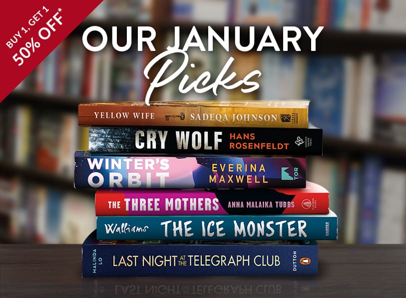 Featured titles: The Three Mothers;  Cry Wolf;  Winter's Orbit;  The Yellow Wife;  Last Night at the Telegraph Club;  The Ice Monster