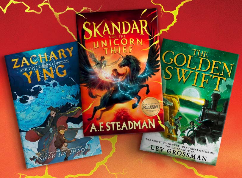 Featured titles: Skandar and the Unicorn Thief; The Golden Swift; Zachary Ying and the Dragon Emperor