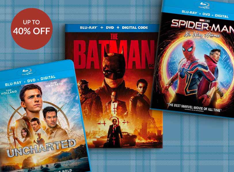 Featured titles: The Batman;  Uncharted;  Spider-Man: No Way Home
