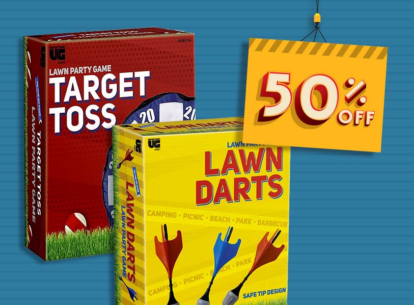 Featured  items:  Toss Across;  Lawn Darts