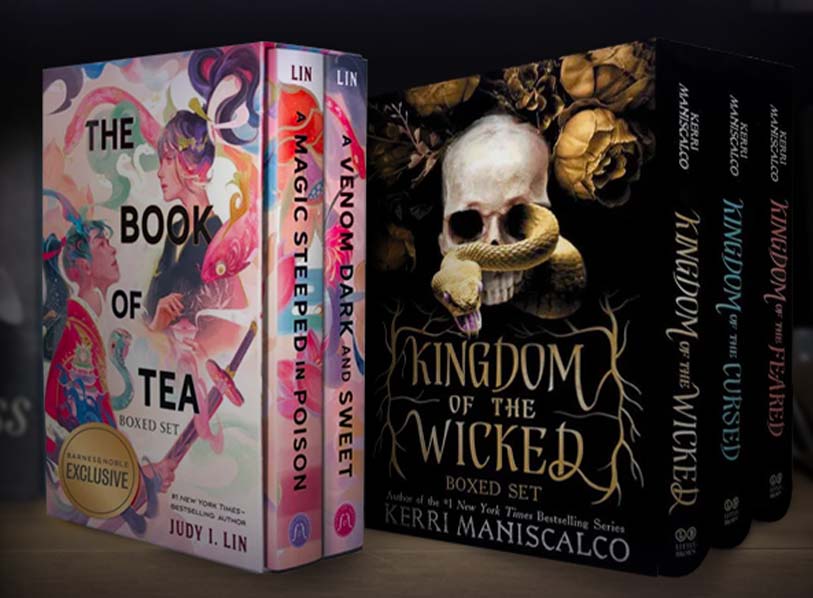 Featured titles: The Book of Tea; Kingdom of the Wicked