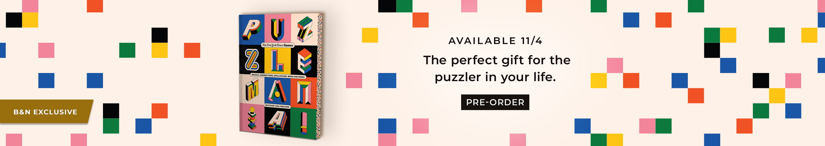 Featured title: Puzzle Mania. Available 11/4. The Perfect gift for the puzzler in your life. Pre-Order