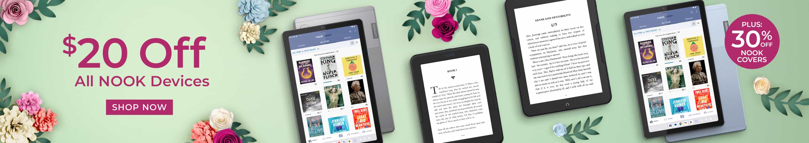 $20 Off All Nook Devices. Shop Now