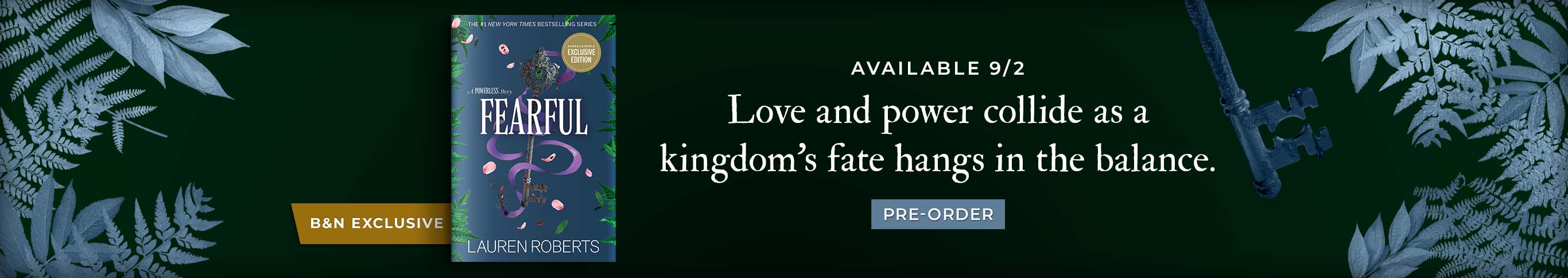 Featured title: Fearful. Available 9/2. Love and power collide as a kingdom's fate hangs in the balance. Pre-Order