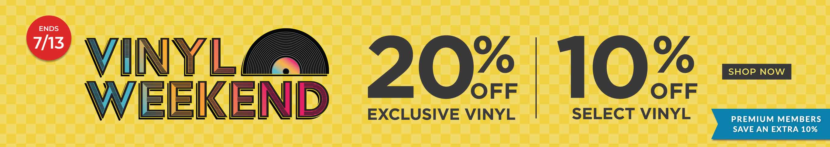 Vinyl Weekend! Vinyl 10% OFF, Exclusive Vinyl 20% OFF, Exclusive Releases & More. Ends 7/13. Premium Members Save an Extra 10%.  Shop Now