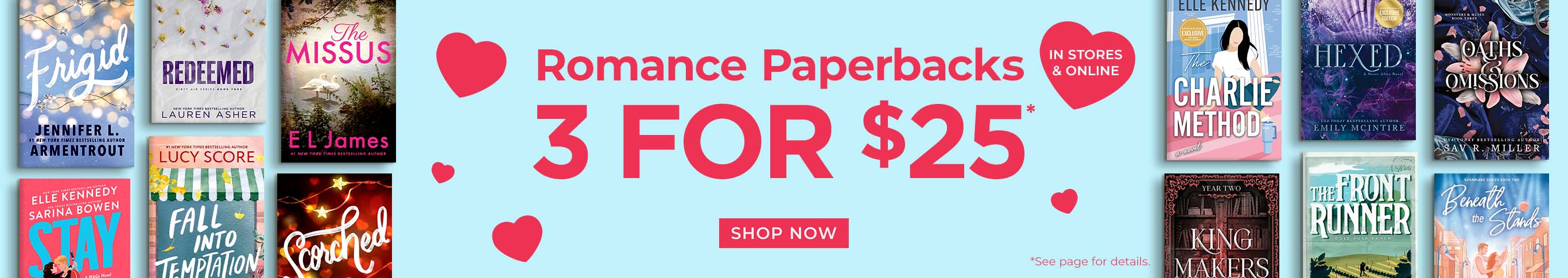 Romance Paperbacks 3 for $25