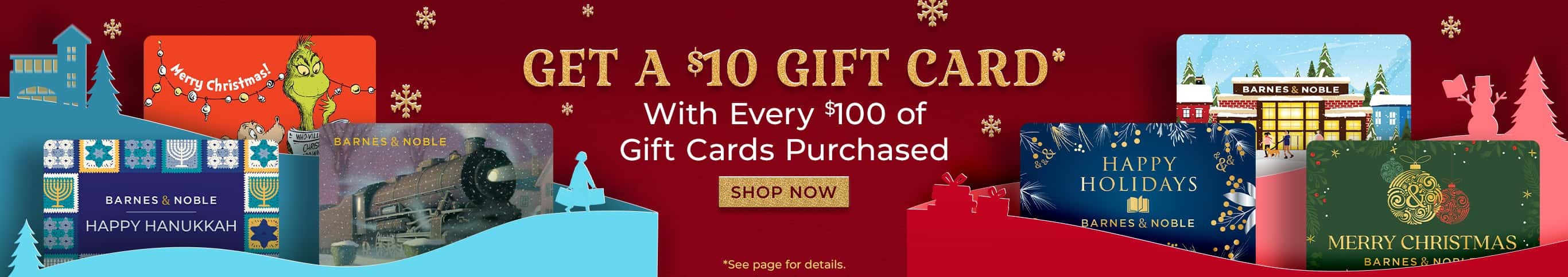 Get a $10 Gift Card for Every $100 Gifts Cards Purchased. Shop Now
